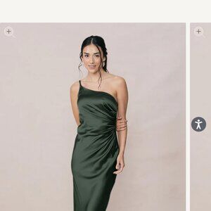 Revelry Jade Deep Olive Satin